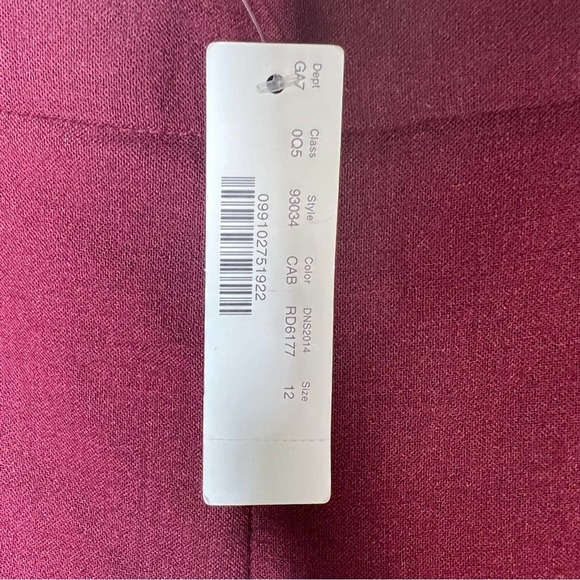 J. Crew wine red straight business casual Minnie dress pants size 12 B57 - Picture 2 of 5